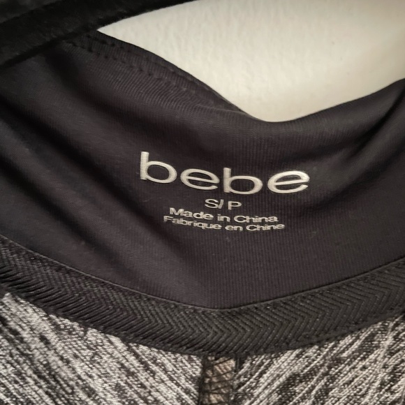 Bebe Black Lacey Ruffled Sports Long Sleeve with open Zipper Front Jacked - Picture 7 of 10